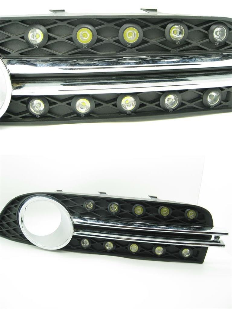 10 x 1W Dimmable LED Recessed with Daytime Running Fog and Turn Signal for and Side Marker Includes Hole Control and Universal DIY Spotlights, Bumper,