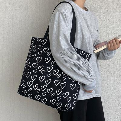 New Canvas Bag Female Single Shoulder Simple Large Capacity Bag Summer