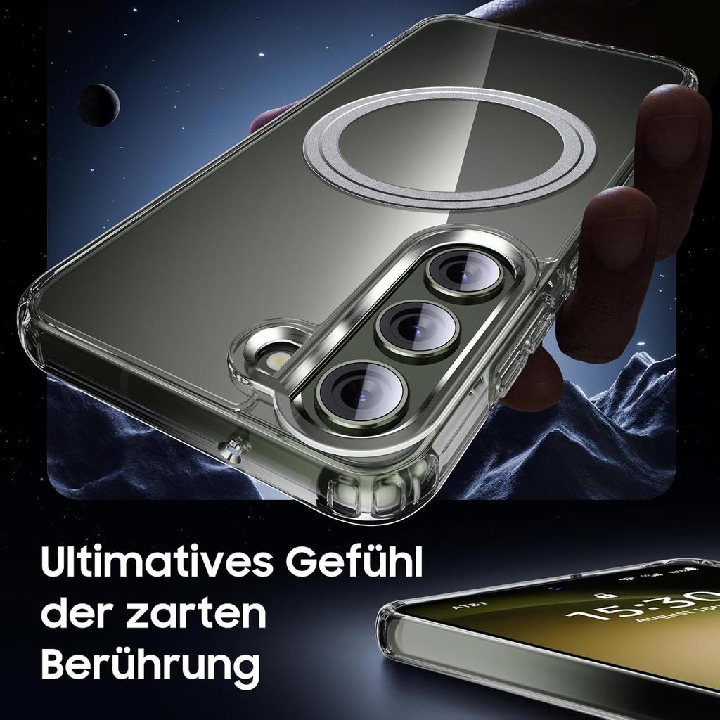 For Samsung Galaxy S23 Phone Case Compatible with MagSafe TPU+PC Clear Back Cover