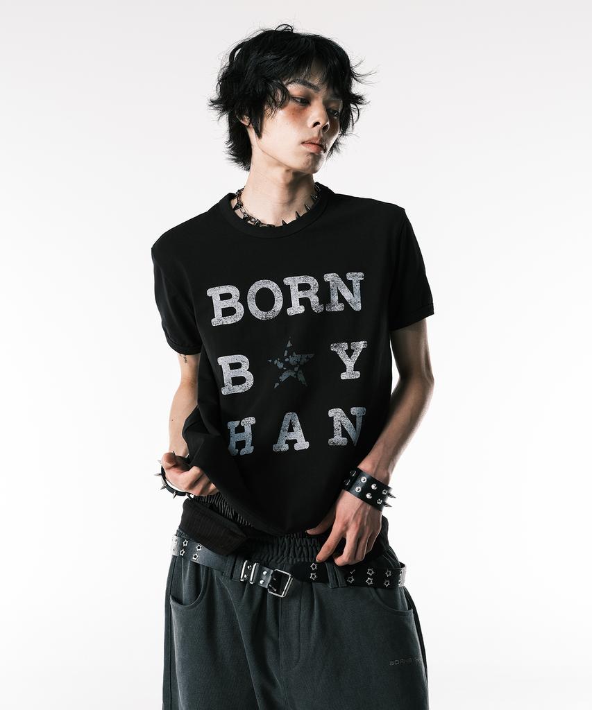 Bonbaihan Unisex Born By Han Linger T-Shirt Black