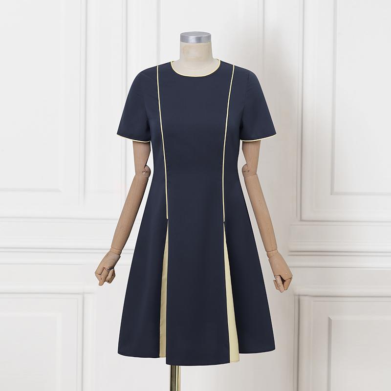 ZANZEA Women Summer Round Neck Casual Short Sleeve A-line Dress