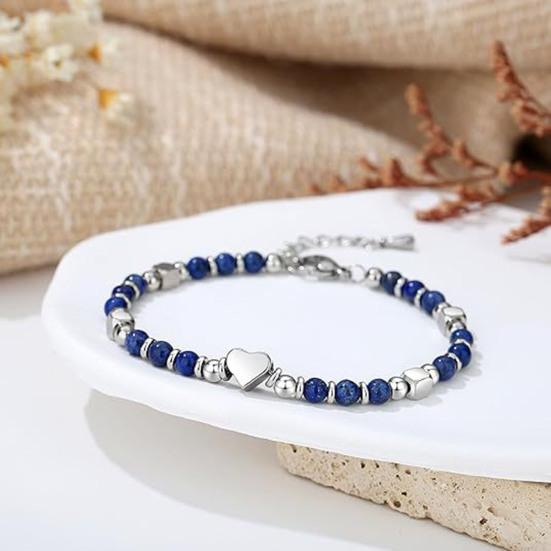 Women Bracelet Natural Stone Beads Adjustable Length Non-fading Bracelet Wear-Resistant Comfortable Accessories