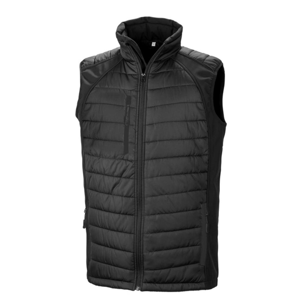 Result Genuine Recycled Mens Compass Softshell Padded Gilet