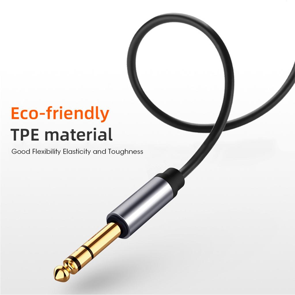 3.5MM to 6.5MM Adapter Cable Male to Male HiFi Sound Quality Connection Line for Phone(1.8M )