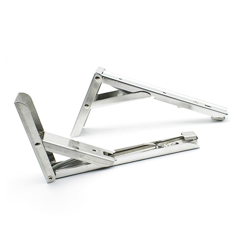 

AEE4-1 Pair Of Stainless Steel Triangular Brackets, Thickened Bearing Brackets, Spring Folding Shelf, Shelf On The Wall.