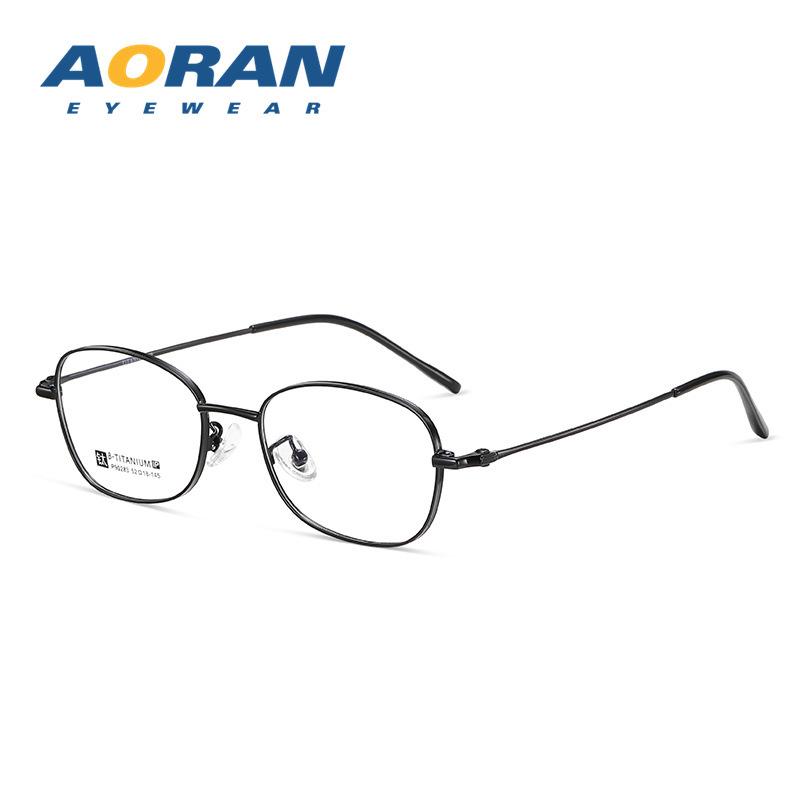 Ultra-light titanium frame8Women's eyeglass frames for myopia can be fitted with oval-shaped thin gold-rimmed professional prescription lenses