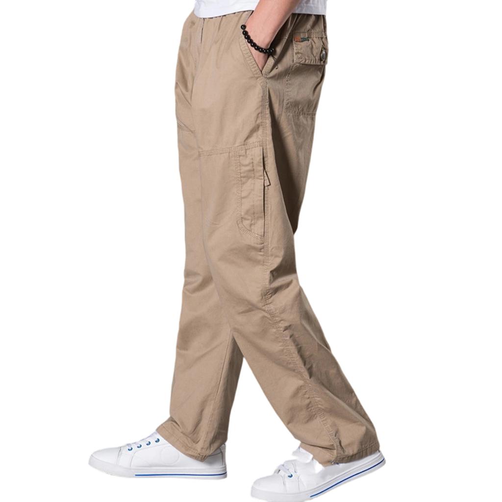 Men's Outdoor Sports Loose Leisure Multiple Pockets Work Pants Trousers
