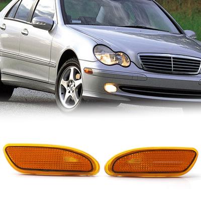 Side Marker Light Housing Easy Installation Fine Workmanship ABS Right/Left Turn Signal Cover 2038200821 2038200721 for Mercedes-Benz W203 01-07