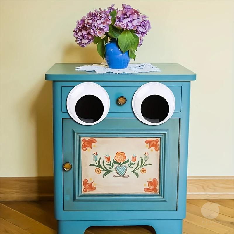 1Pair Self Adhesive Cute Huge Googly Eyes Fridge Wall Sticker Funny Large Black Plastic Eyes Sticker Diy Scrapbook Dolls Eyeball