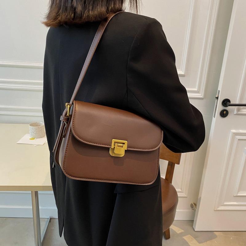 Temperament Women's Bag Women's New Trendy Fashion Simple Messenger Bag Retro Foreign Style Shoulder Small Square Bag