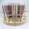 Wooden Pencil Holder Household Portable Watercolor Brush Tray Rack Detachable Household Shelves Oil Painting Pen Storage Rack