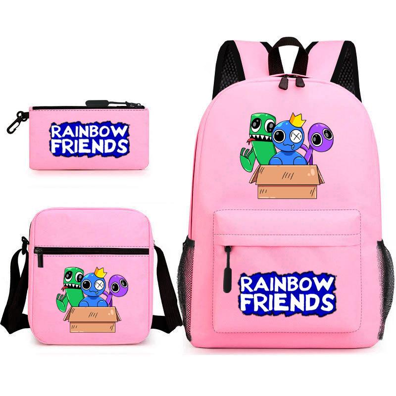 Rainbow Friends Gra Rainbow Friends Plecak Szkoła Podstawowa Torba Szkolna Gwiazda Zestaw Trzech Sztuk