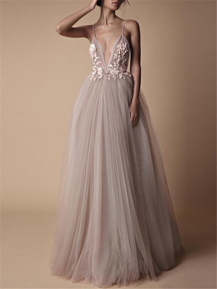 European and American Bridal Wedding Dress Women's New Banquet Suspender Bridesmaid Dress Wedding Dress