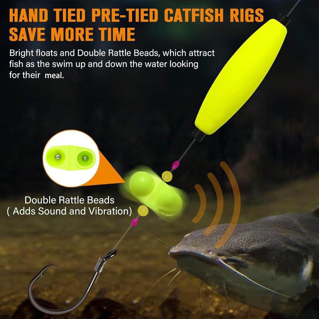 Fishing Floats and Bobbers Catfish Rig High Visibility Fishing Buoy Bobber Float Rig Catfishes Float Rigs With Hook