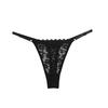 Low Waist Lace Flower Thongs Traceless Soft Adjustable Belt Briefs Underpants Solid Color Sheer T-back Panties Daily Wear