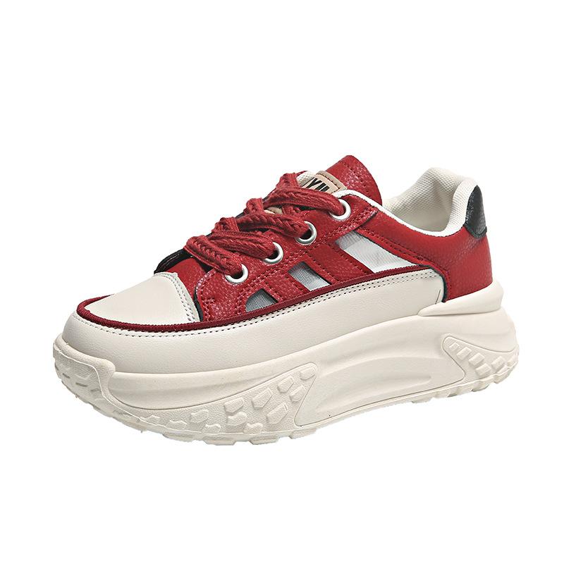 

Breathable thick-soled dad shoes for women 2025 summer new casual mesh shoes heightening muffin little white shoes sports shoes 40 червоний