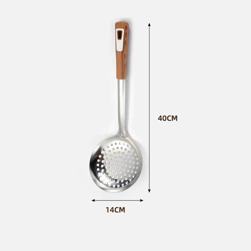 Stainless Steel Slotted Skimmer Ladle for Frying and Straining Noodles and Dumplings