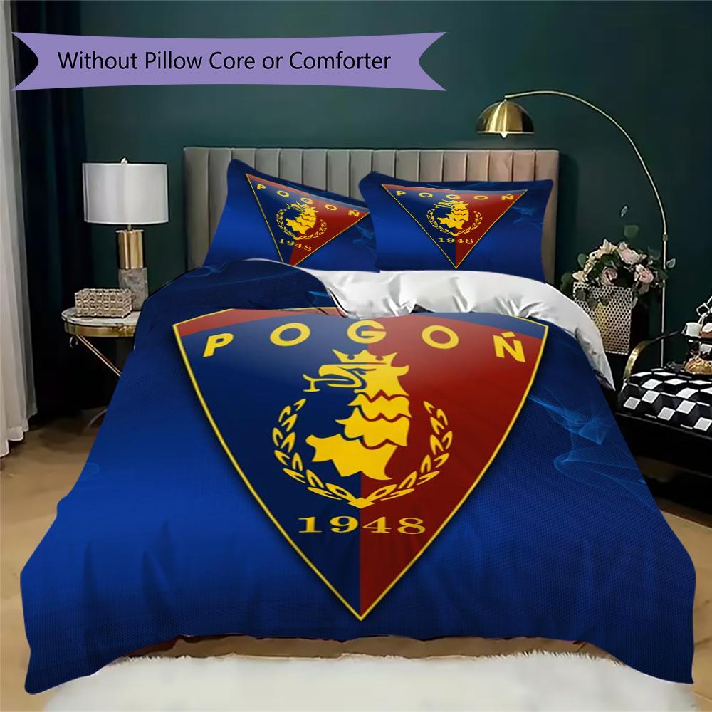Mks Pogoń Szczecin Pattern Bedding,Quilt Set Quilt Cover Pillowcase Home Birthday Gift(1 * duvet cover + 2 * pillowcase, without core)_lx