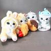 Adorable Cat Plush Keychain Cute Bunny Donut Shrimp Shark Hat Cat Plush Toy