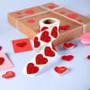500 Pieces Valentine's Heart-Shaped Stickers Roll Glitter Heart Decorations Stickers Self-Adhesive Love Roll Stickers for Valentine, Anniversary, Wedd