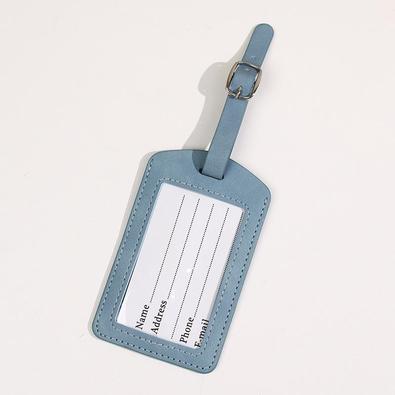 Leather Luggage Tag Name Address ID Holder Travel Accessories Baggage Label Suitcase Tag