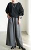 Gold Japan Plus Size Long and with Elastic Perfect for and Size Heather Charcoal Women's Pants, Wide, Fleece-Lined Waist, Fall, Winter, Spring, LL,