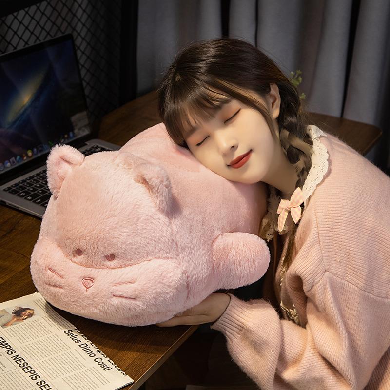 Cute Cute Cat Throw Pillow Plush Toy Doll Lying Down Cat Doll Girl Company Soothing Doll