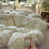 Li Lang Floral Double-Layer Gauze Cotton 4-Piece Bedding Set