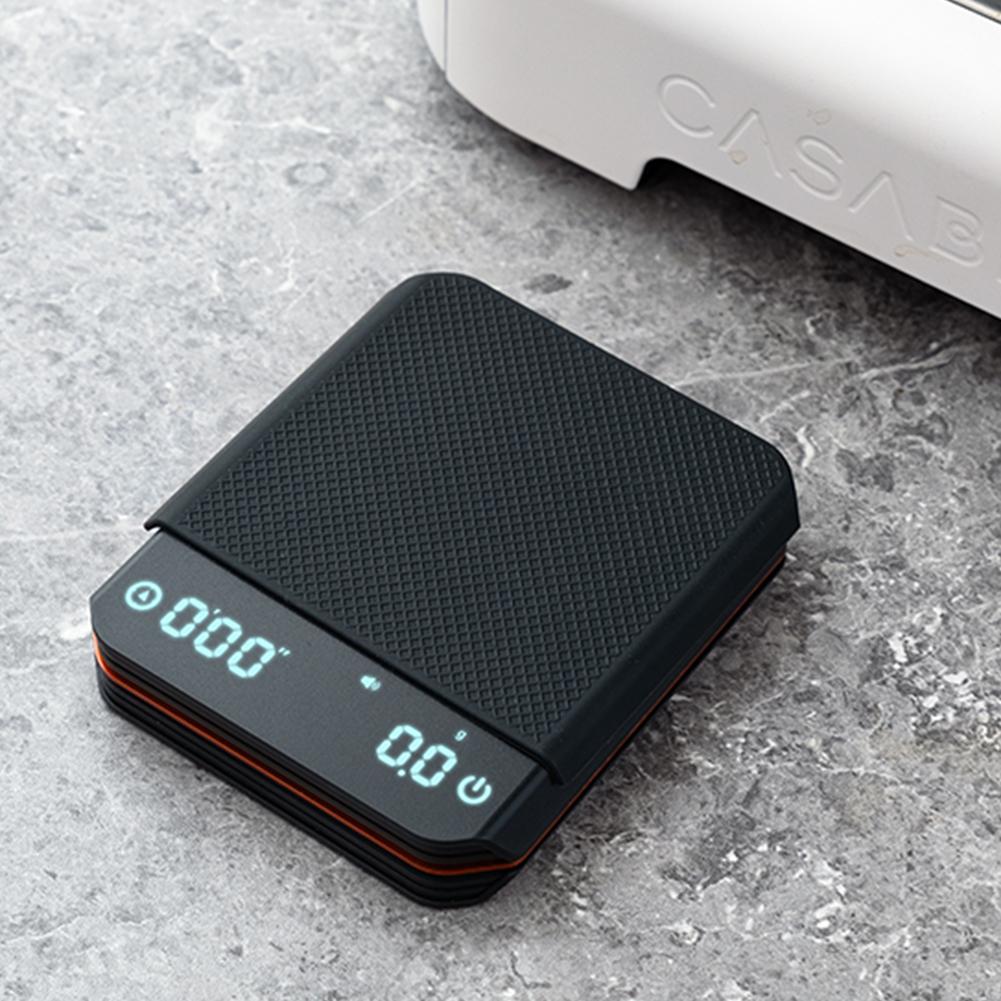 Mini Coffee Scale with Timer 2kg/0.1g Accurate Scale Rechargeable Travel Coffee Pocket Scale for Espresso Pour-Over Coffee