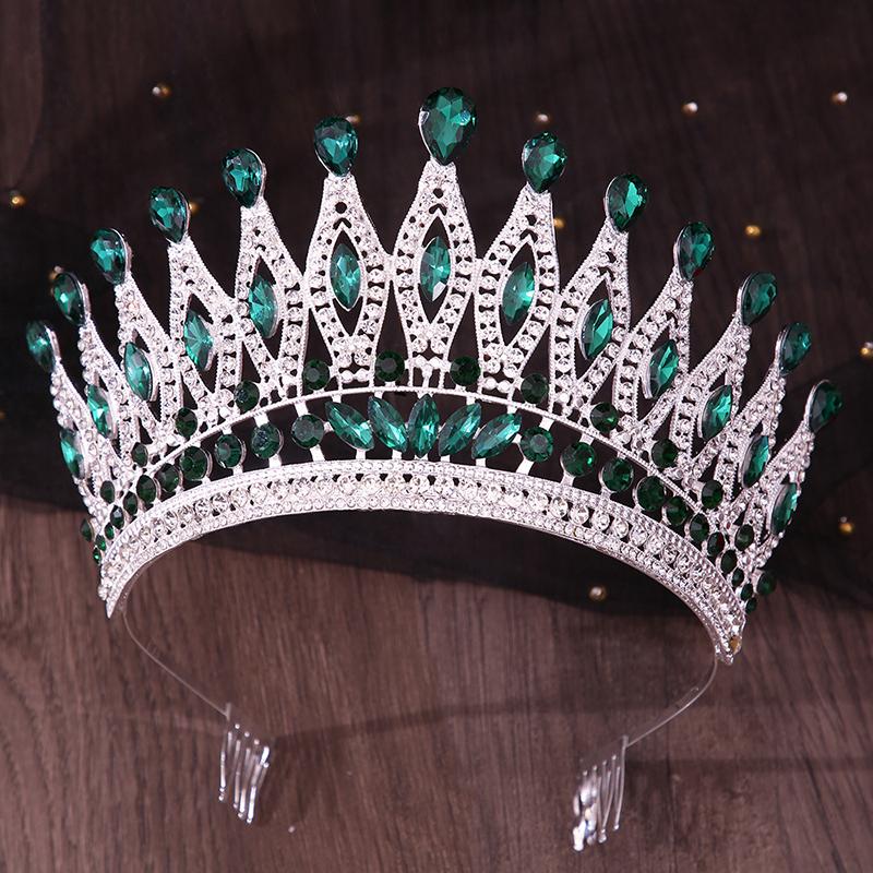 Royal Queen Purple Crown Big Diadem Bride Tiara Crowns for Women Bridal Wedding Party Combs Crown Hair Dress Jewelry Accessori