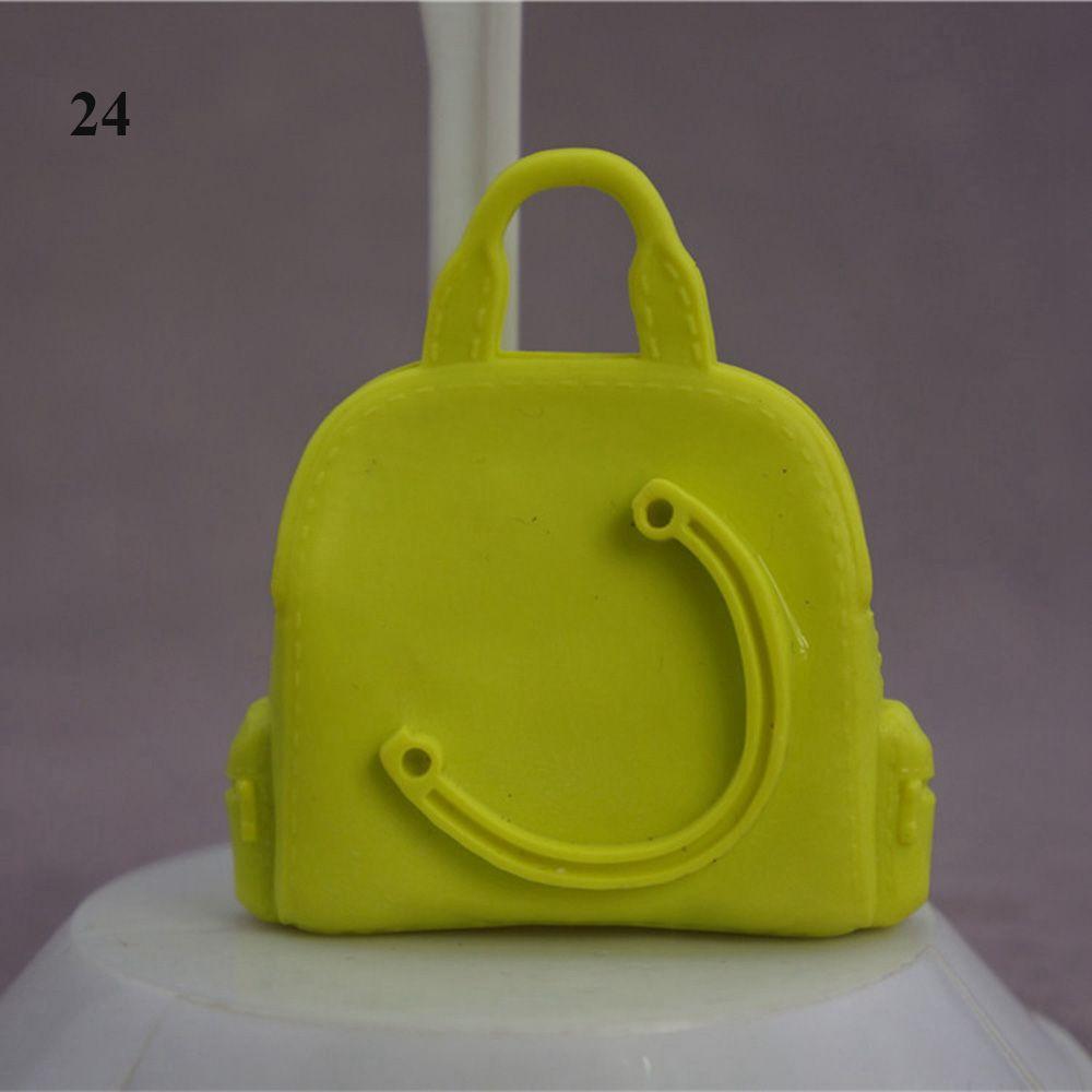 34 Styles Fashion Dollhouse Kids Toys 1/6 Doll Accessories Lady Plastic Bag Dolls Handbag Purse