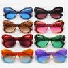 Trendy Party Large Frame Women Sunglasses Dopamine Butterfly Colorful Sunglasses Hip-hop Uv400 Sunscreen Full Frame Sunglasses