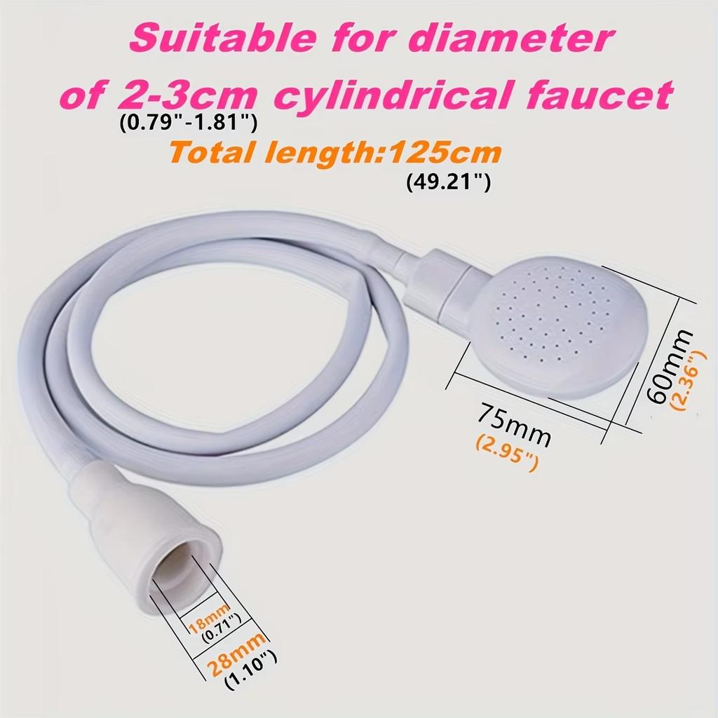 Portable Sink Faucet Shower Head Attachment for Easy Installation Tap Spray Nozzle Hair Washing Pet Bathing Home & Outdoor Use