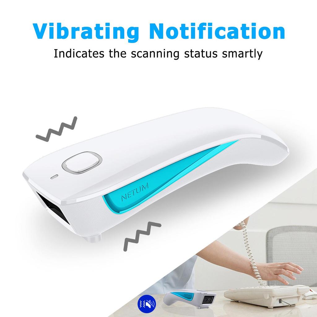 NETUM C750 Portable Bluetooth 2D QR Barcode Scanner