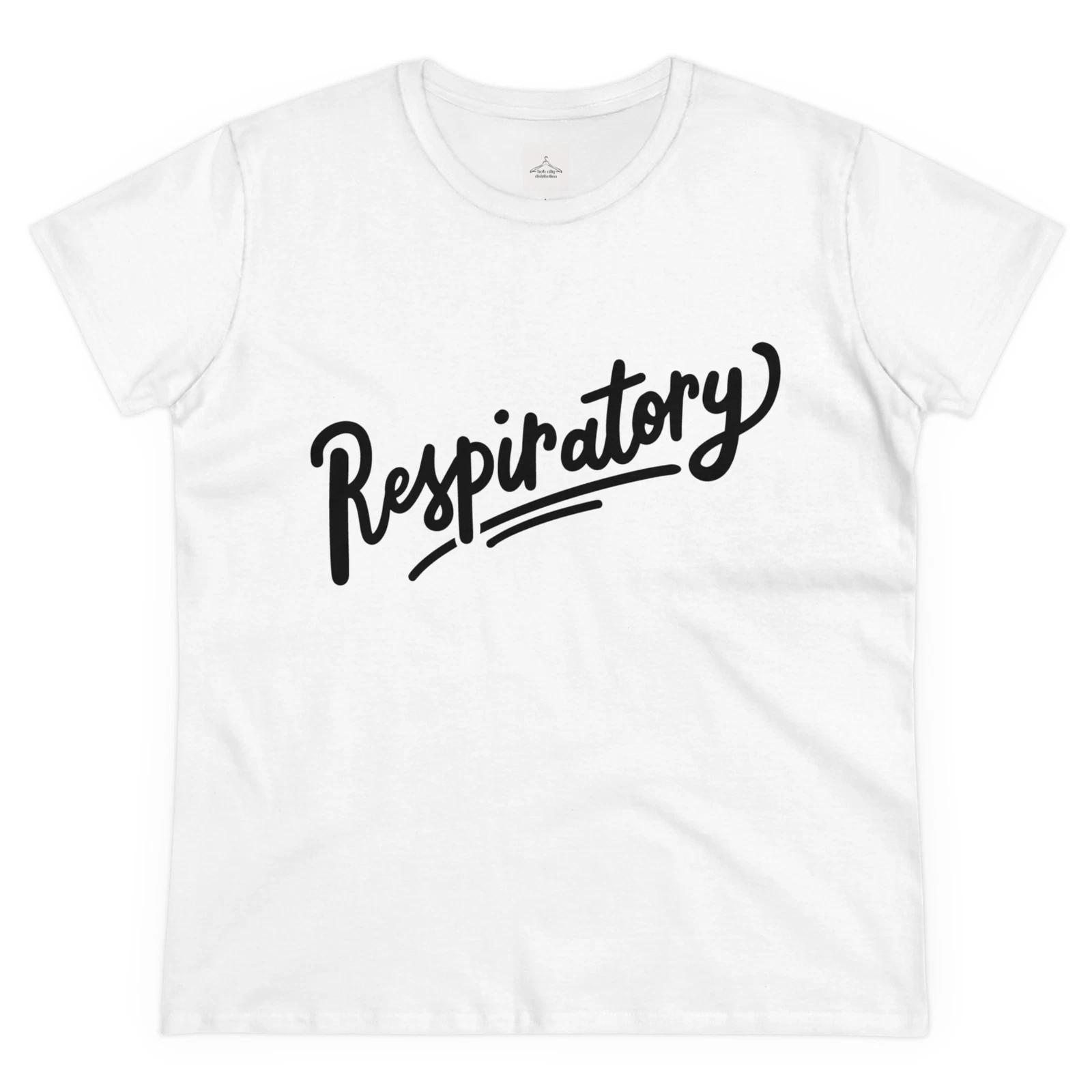 Women’s Respiratory Tee, Casual T-Shirt, Comfortable Cotton Shirt L