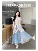 Elegant Lace Splicing Sleeveless Top and Skirt Set for Women - Summer 2026 Collection