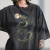 Schlange heult zum Mond Vintage T-Shirt, Python Grafik-T-Shirt, Schlangen-Geschenk für Ehemann
