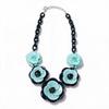 Collana Boema con Fiore in Acrilico - Catena Colorata per Maglione a Forma di Rosa