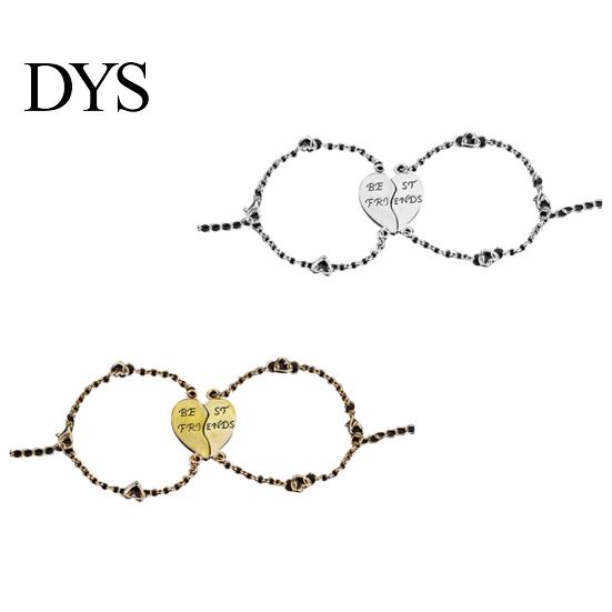 Pendant Bracelet 2Pcs Best Friends Heart Joint Pattern BFF Bracelets Bangle Friendship Jewelry Gift Fashion