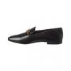 Salvatore Ferragamo Ferragamo Gancini Ornament Leather Loafer Black