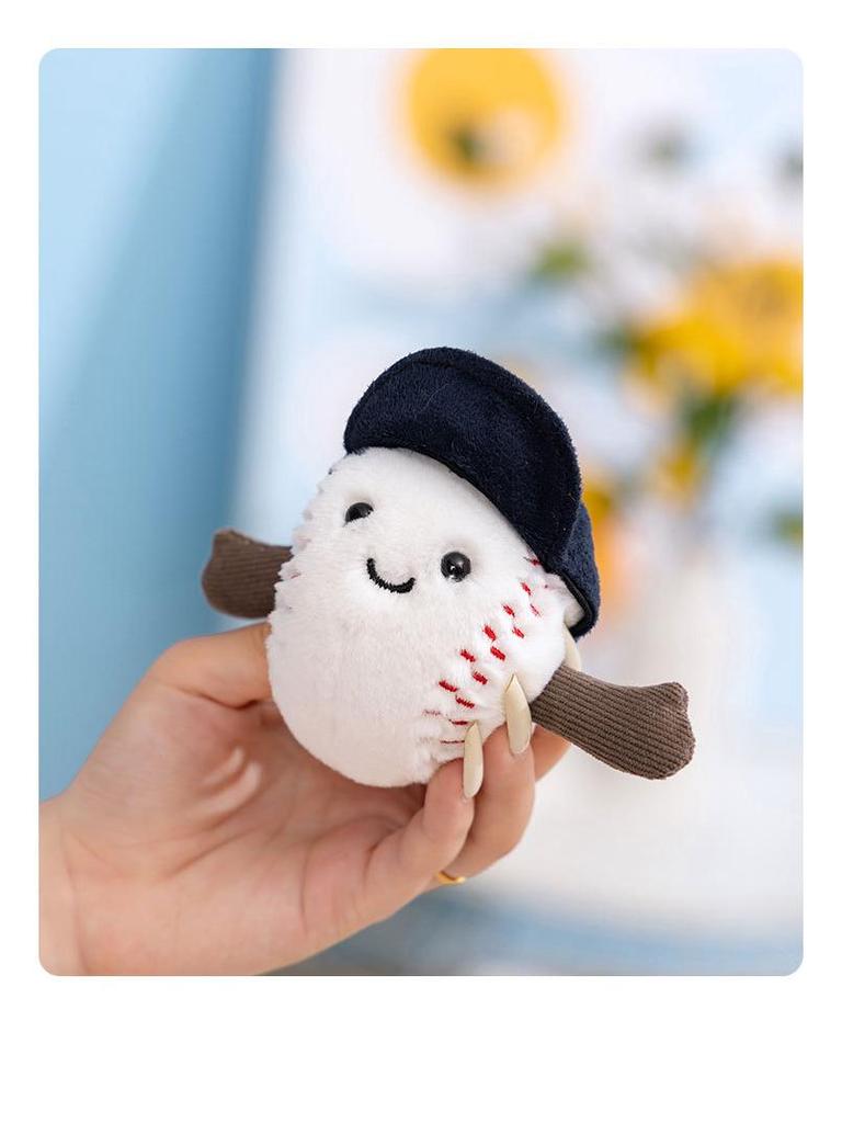 Bambola di peluche sportiva transfrontaliera: Pallacanestro, Baseball, Tennis, Badminton, Piccolo Ciondolo Regalo