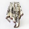 90cm Rayon Satin Scarf – Camellia Print Headscarf: A Trendy, Versatile Shawl for Women
