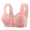 Plus Size Bra Women Front Closure Fixed Cup Thin Wireless Push Up Tank Top Bra Shaping Supportive Comfortable Full Coverage Underwear