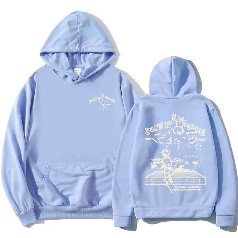 Alex Warren Alles wird gut, Kleiner Kapuzenpullover Mode Langarm Kapuzenpullover Lässiges Design Grafikdruck Pullover Unisex