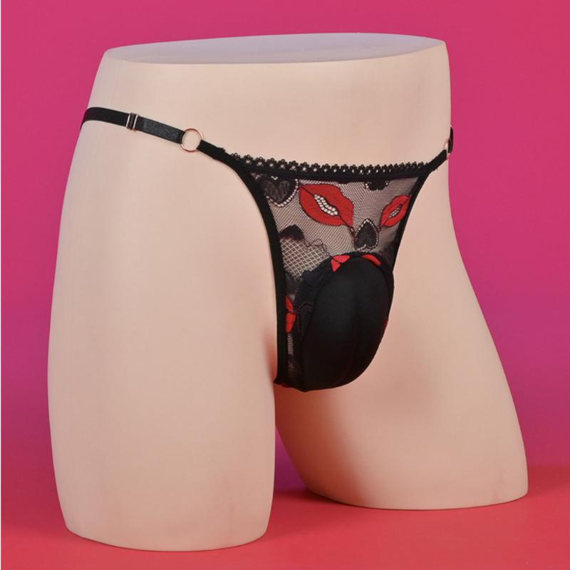 Crossdressing Hiding Gaff Penis Panties Mtf Underwear Lace Kiss Lip Embroidery Sissy Lingerie Transgender Tucking Shaping Thong