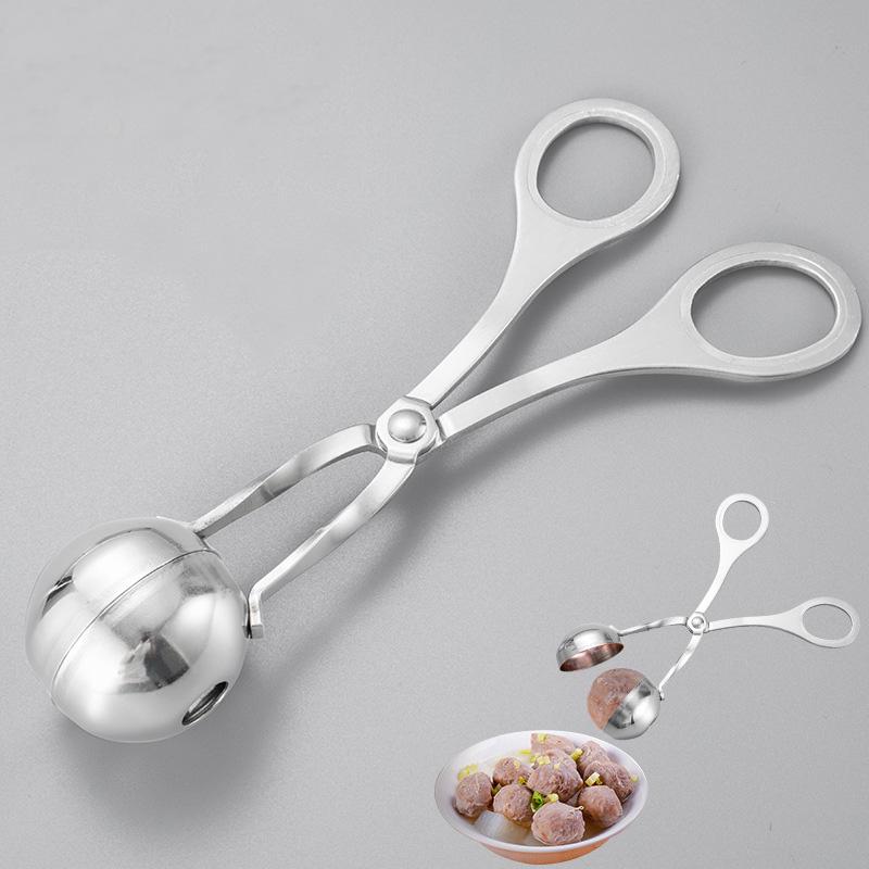 Lžíce na výrobu masových kuliček Nepřilnavý kuchyňský nástroj na vaření masa z nerezové oceli
