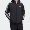 Adidas Neo Three Stripe Sports Casual Hooded Cotton Jacket Winter Men Jacket Black H14197
