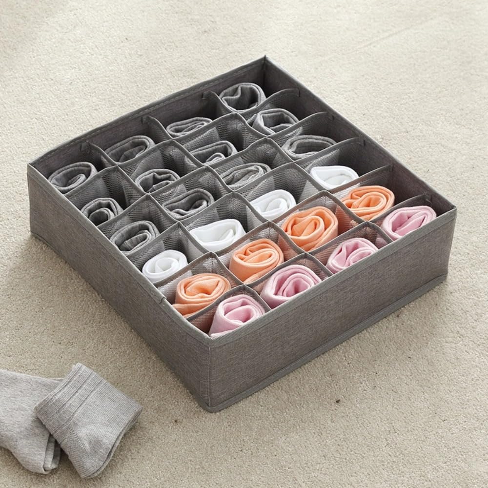 Itisyou Sock Storage Underwear Storage for and Small 24 Drawer with Storage Box, Box, Underwear, Socks, Ties, Items, Foldable, Compartments, Dividers,