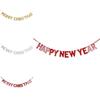 Festive Merry Christmas Happy New Year Banner Bunting For Home Party Decor