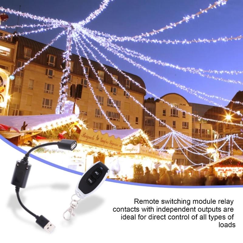 USB Wireless Remote Control for USB Lamp Fan Remote with Indicator Light 2 Button Transmitter & Receiver